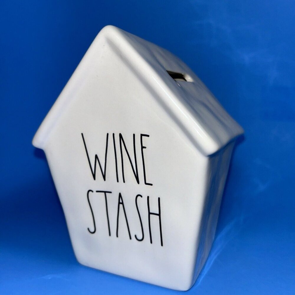 Rae Dunn Magenta Artisan Collection ~Wine Stash~ Ceramic Birdhouse Bank C2 - Picture 2 of 13